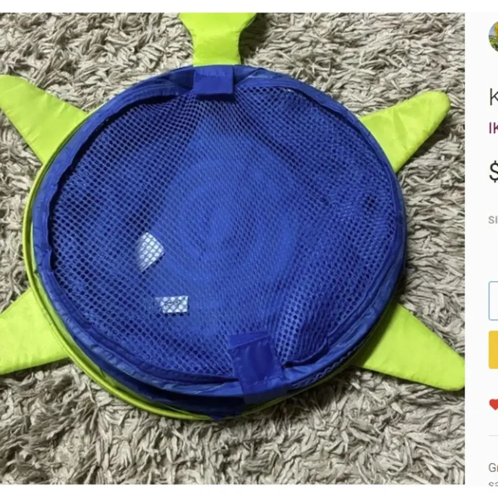 Kids Turtle Collapsing Pop-Up Laundry Bin from IKEA